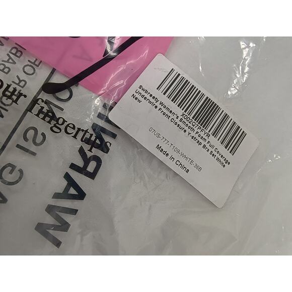 Women's White swbreety lingerie set with Lace Trim - Size L - Picture 7 of 8